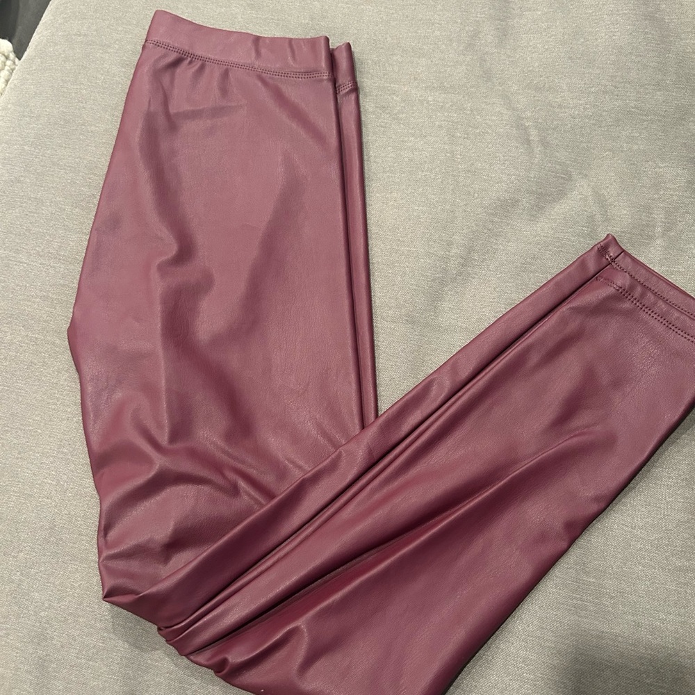 Express Maroon Leather pants
